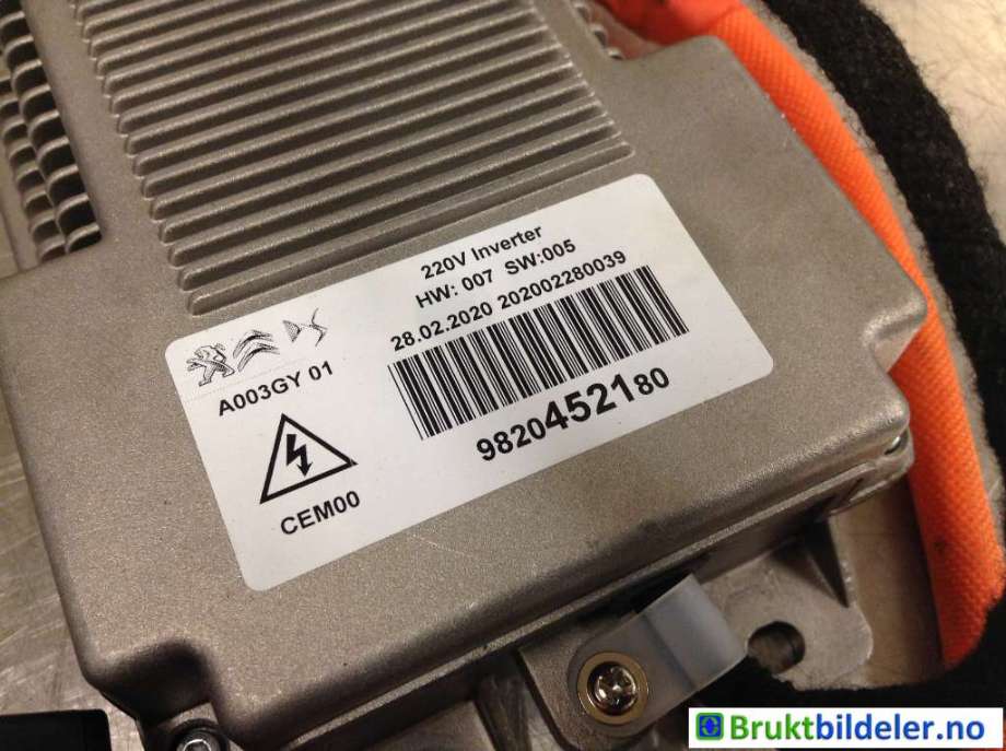 Inverter elbil til Peugeot Partner 2019-->> (Type III)  (PEUGEOT|9820452180|)