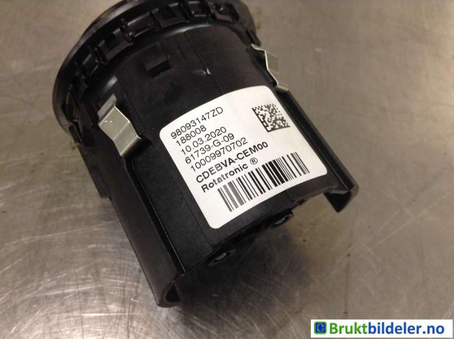 Bryter diverse til Peugeot Partner 2019-->> (Type III)  (PEUGEOT|98093147ZD|)