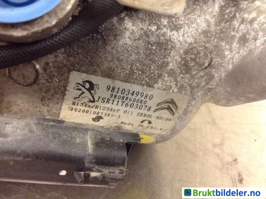 Aircondition kompressor til Peugeot Partner 2019-->> (Type III) (PEUGEOT|9810349980||9808860080)