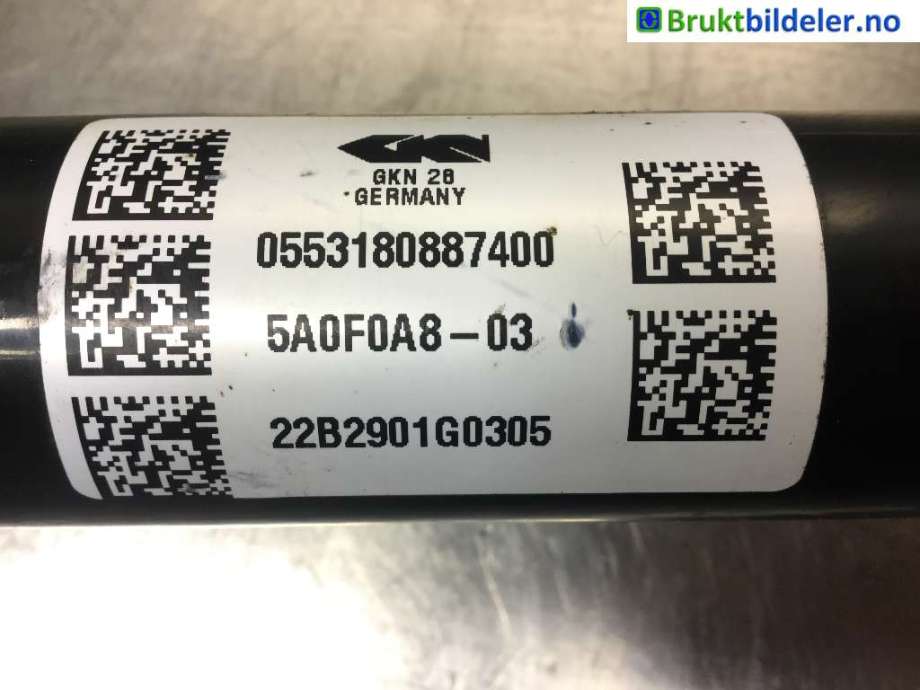 Drivaksel høyre bak til BMW iX 2021-->> (I20) (I20) (33 20 5 A0F 0A8|0553180887400|5 A0F 0A8)
