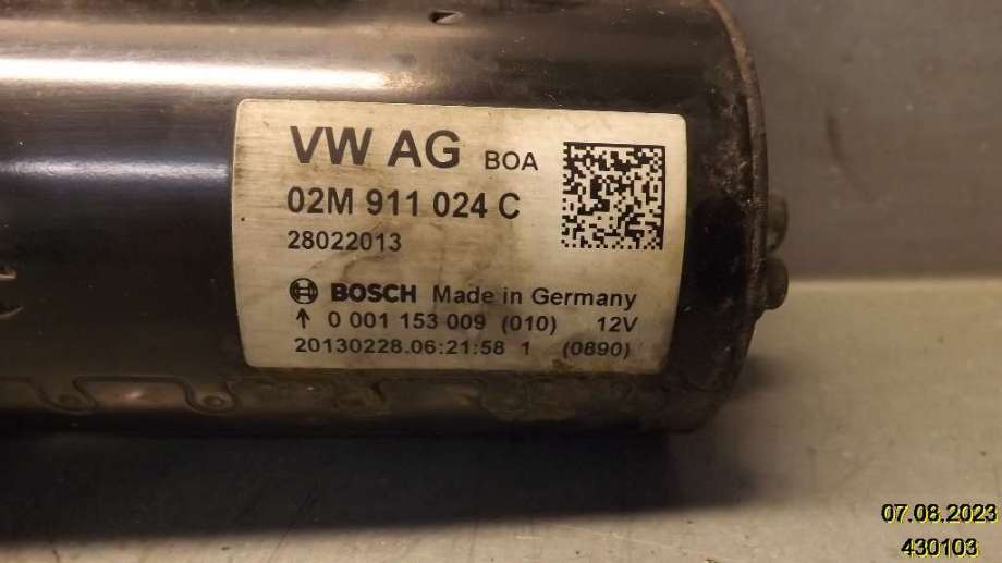 Starter diesel til VW Tiguan 2011-2016 (Type I, Fase 2)  (VOLKSWAGEN|02M 911 024 C|0 001 153 009|)