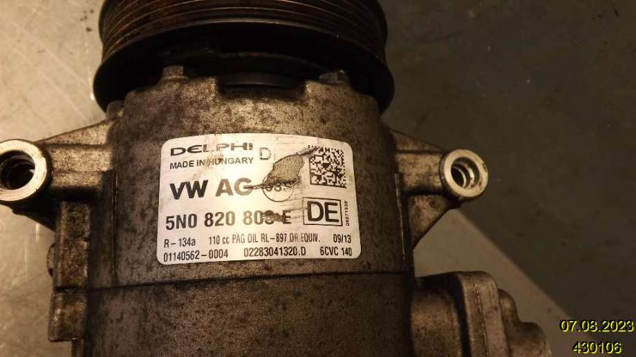 Aircondition kompressor til VW Tiguan 2011-2016 (Type I, Fase 2)  (VOLKSWAGEN|5N0 820 803 E|01140562-0004|)