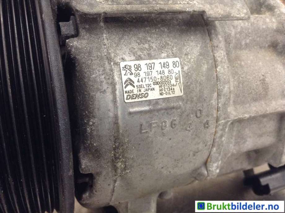 Aircondition kompressor til Peugeot Partner 2015-2019 (Type II, Fase 2)  (PEUGEOT|98 197 149 80|447150-8060|)