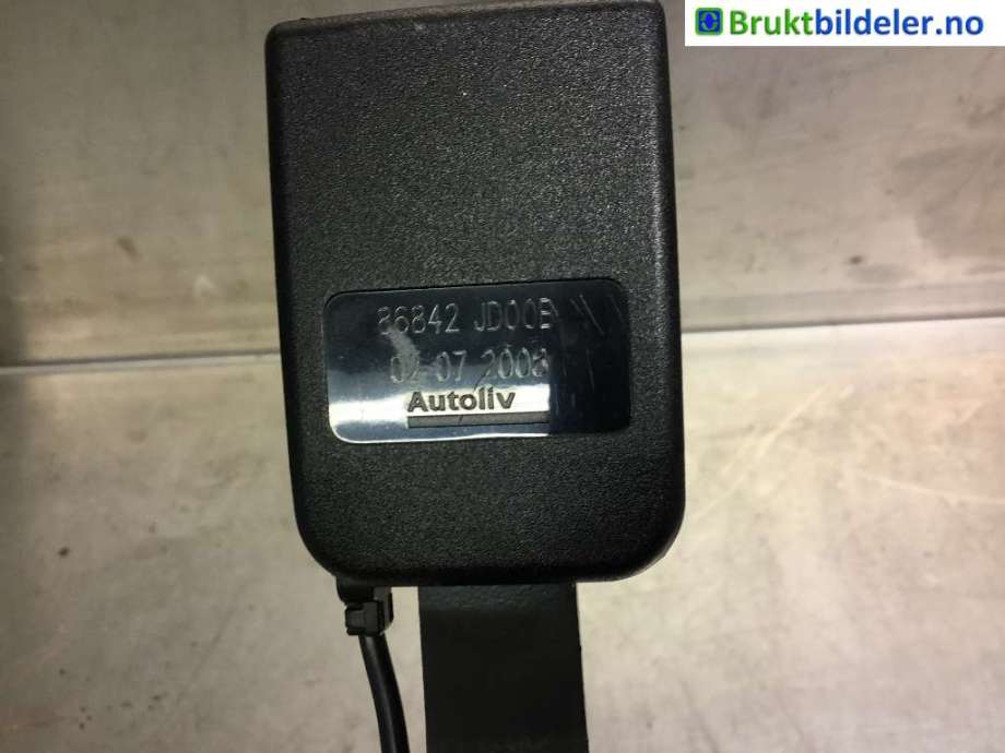 Sikkerhetsbeltelås baksete til Nissan Qashqai 2007-2010 (Type I, Fase 1) (NISSAN|86842 JD00B|)
