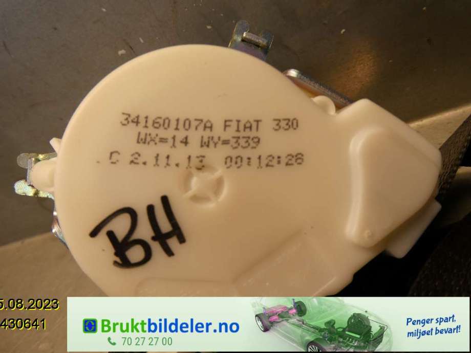 Sikkerhetsbelte bak høyre til Fiat 500L (MPV) 2013-2015  (FIAT|735571068||07355710680)