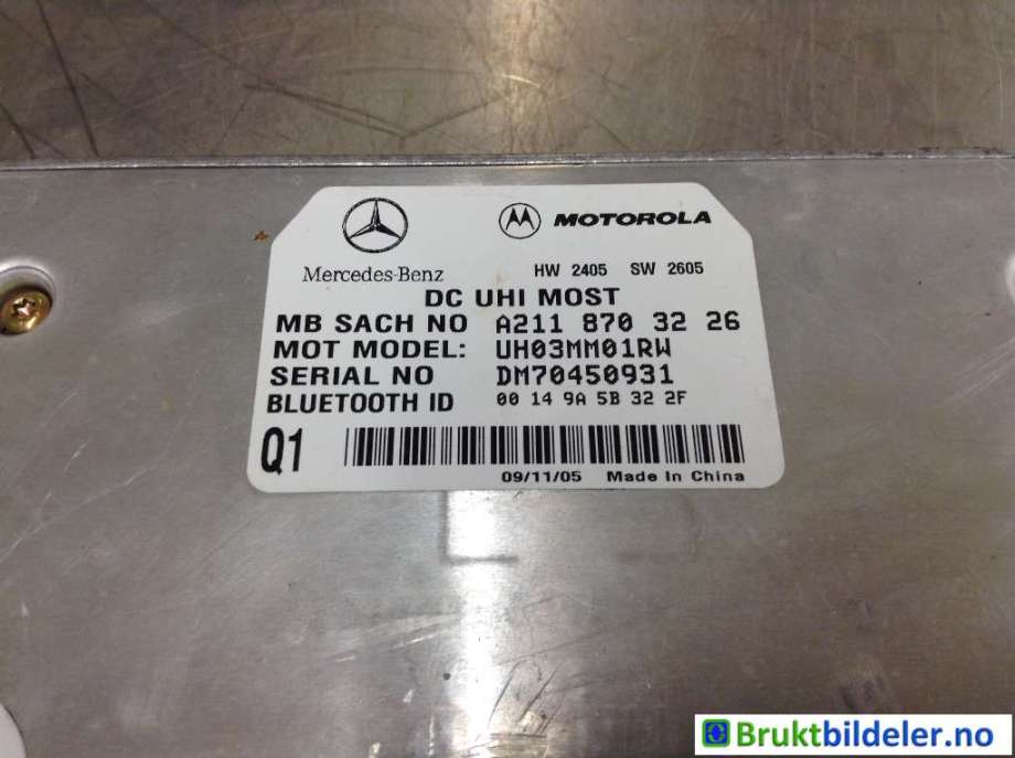 Bilstereo diverse til Mercedes ML 2005-2011 (W164) (W164) (MERCEDES|A 211 870 32 26|DM70450931|)