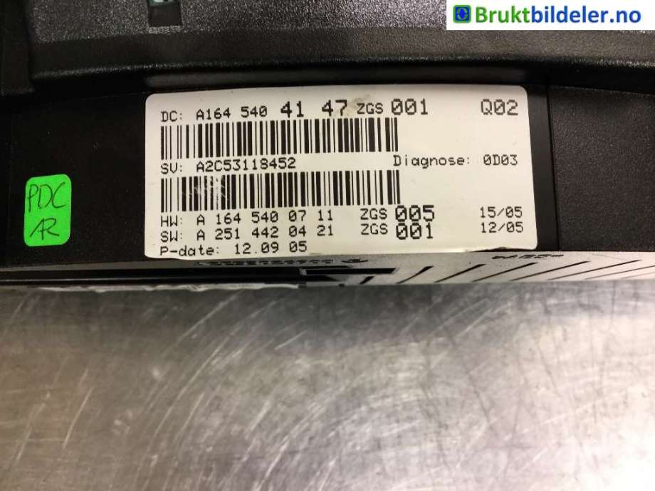 Instrumentpanel til Mercedes ML 2005-2011 (W164) (W164) (MERCEDES|A 251 540 06 48|A2C53118452|)