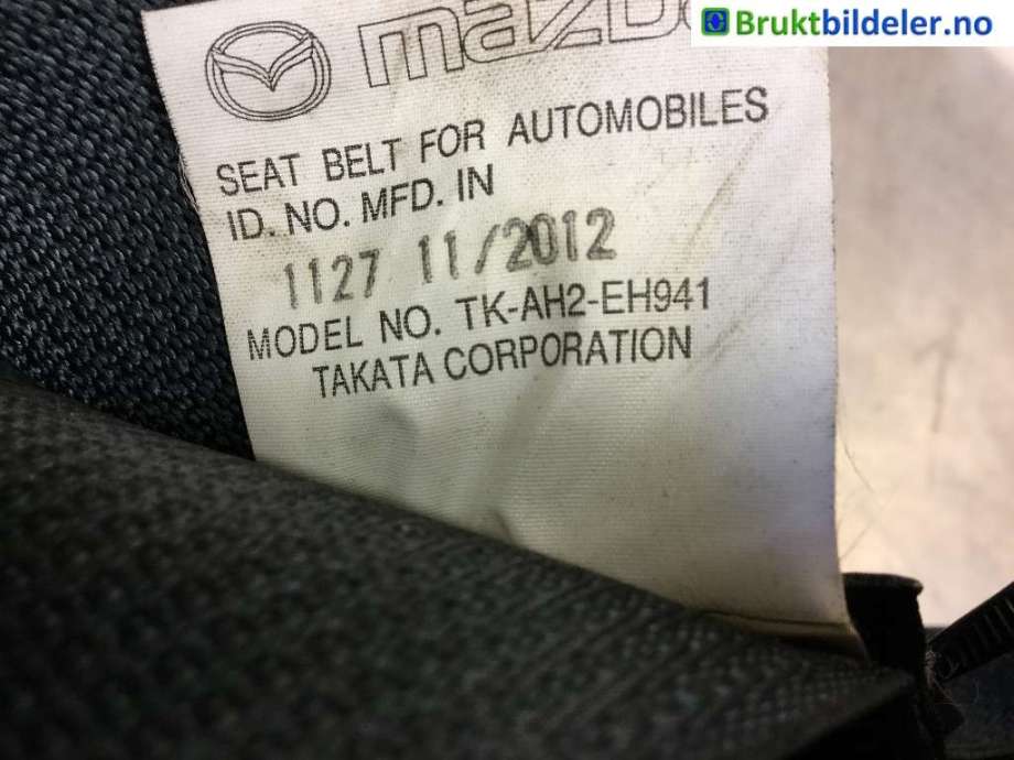 Sikkerhetsbelte foran venstre til Mazda CX-5 2012-2017 (Type I)  (MAZDA|TK-AH2-EH941|)