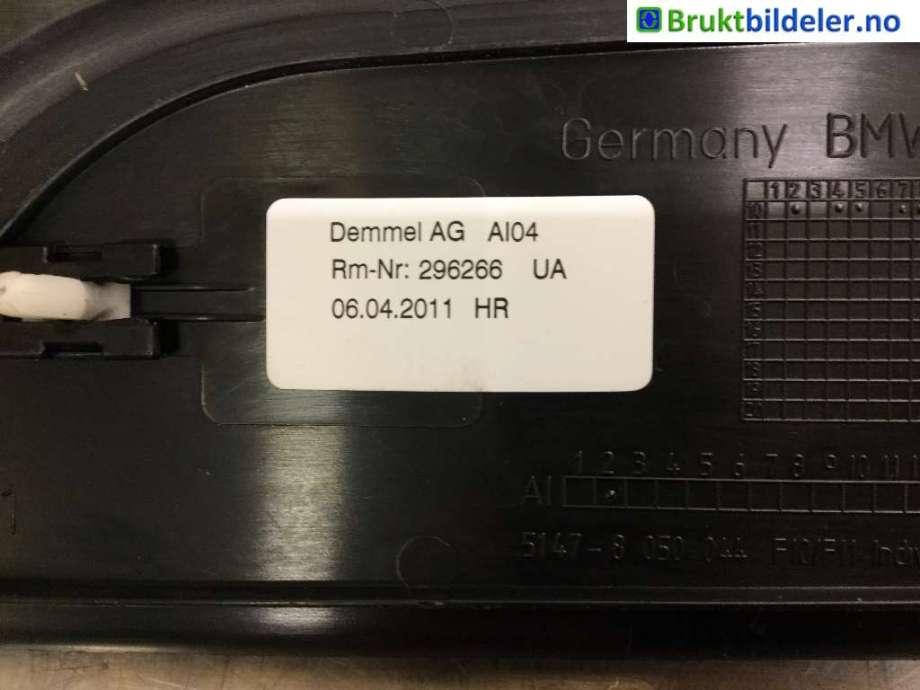 Diverse deler til BMW 5-Serie 2010-2017 (F10/F11) (F10/F11) (BMW||51 47 8 050 052)