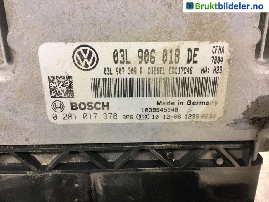 Styreenhet motor til VW Caddy 2010-2015 (Type III, Fase 2)  (VOLKSWAGEN|03L 906 018 DE|0 281 017 378|)