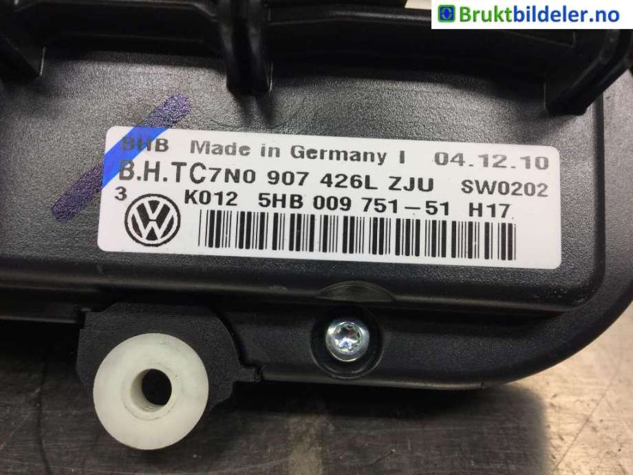 Varmeapparat betjening til VW Caddy 2010-2015 (Type III, Fase 2)  (VOLKSWAGEN|7N0 907 426 L|)