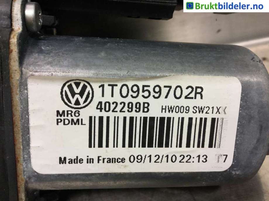 Ruteheis høyre foran til VW Caddy 2010-2015 (Type III, Fase 2) (VOLKSWAGEN|1T0 959 702 R|)