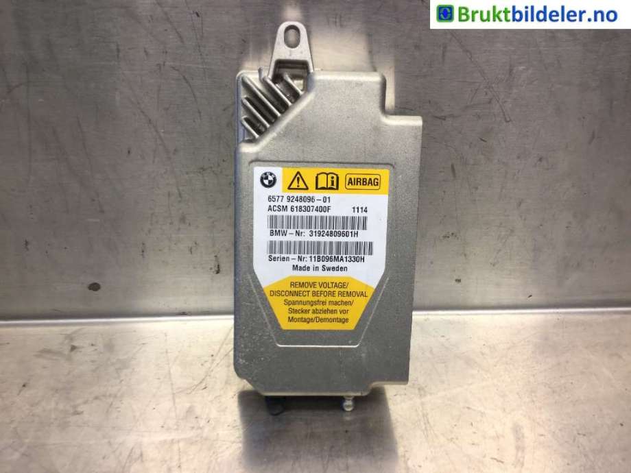 Airbag elektronikk til BMW 5-Serie, 2010-2017 (F10/F11) (F10/F11) (BMW|6577 9248096-01)