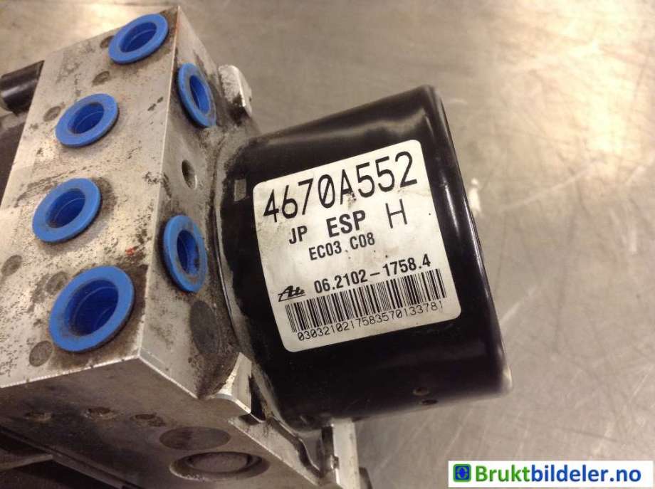 ABS sentral til Mitsubishi Outlander 2010-2012 (Type II, Fase 2) (MITSUBISHI|4670A552|06.2102-1758.4|06.2109-5769.3)