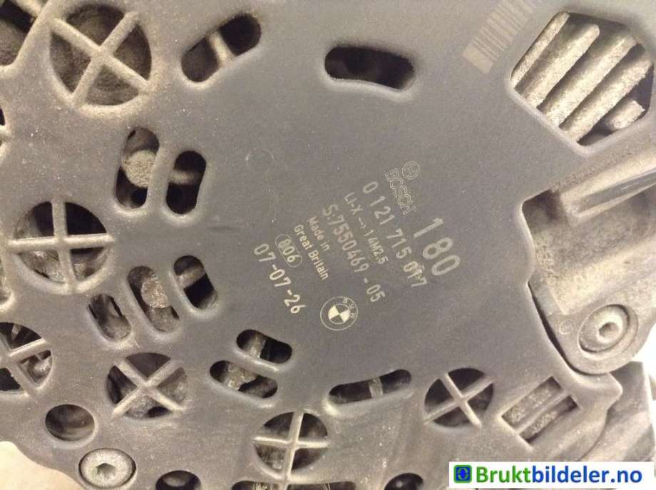 Dynamo til BMW 1-Serie 2004-2011 (E81/E82/E87/E88) (E81/E82/E87/E88) (BMW|12 31 7 550 469|0 121 715 017|12 31 7 542 351)