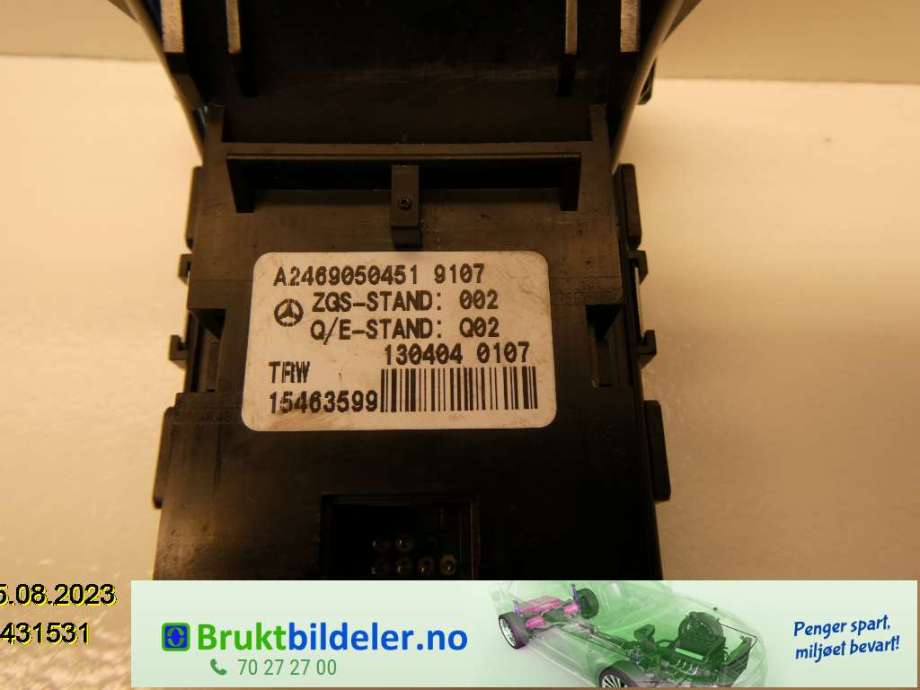 Bryter elektrisk håndbrekk/parkbrems til Mercedes B-Klasse 2011-2018 (W246) (W246) (MERCEDES|A2469050451||A246 905 04 51)