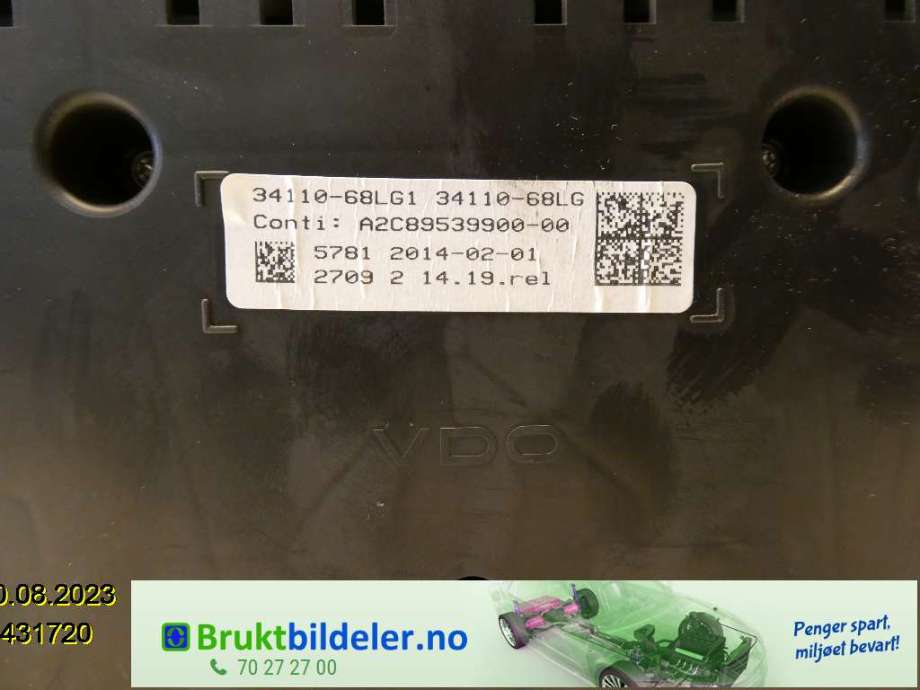 Instrumentpanel til Suzuki Swift 2011-2017  (SUZUKI|34110-68LG1|A2C89539900-00|34110-68LG)
