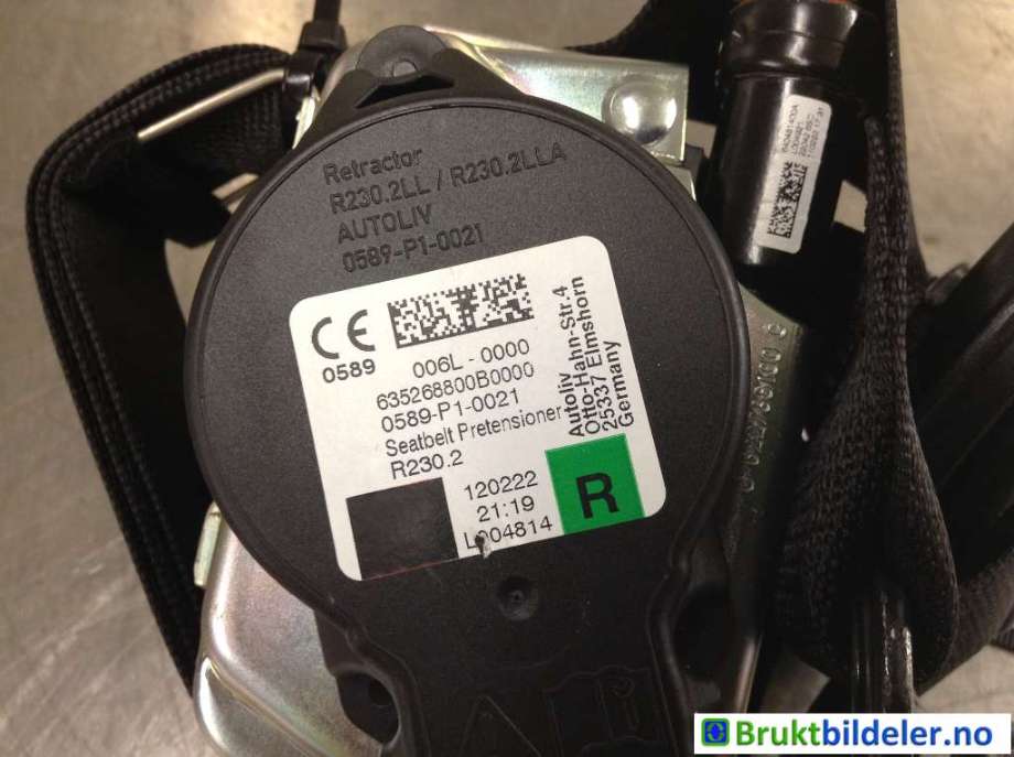 Sikkerhetsbelte foran høyre til Mini One/Cooper 2014-->> (F54-57) (F54-57) (72 11 7 313 284|006L-0000|)