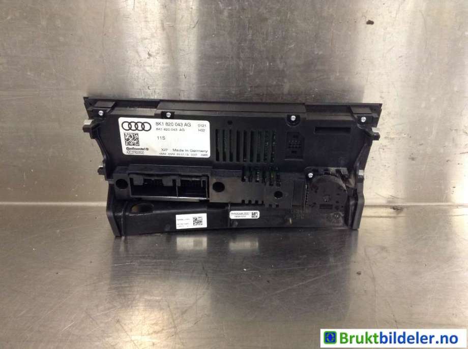 Varmeapparat betjening til Audi A4, Allroad 2009-2016 (Type I) (B8) (B8) (AUDI|8K1 820 043 AG|A2C37833500|)