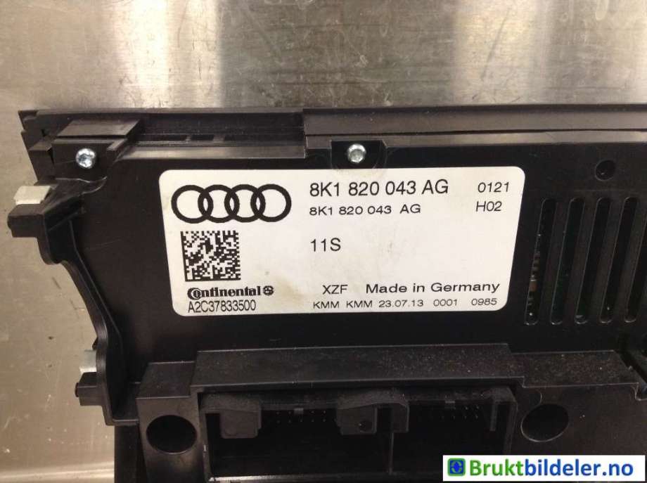 Varmeapparat betjening til Audi A4, Allroad 2009-2016 (Type I) (B8) (B8) (AUDI|8K1 820 043 AG|A2C37833500|)