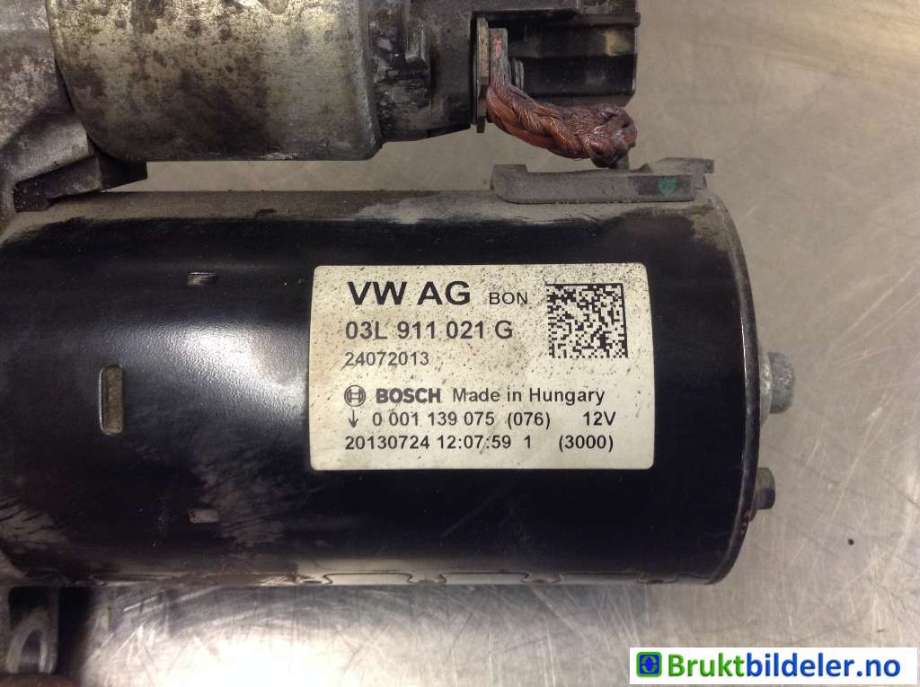 Starter diesel til Audi A4, Allroad 2009-2016 (Type I) (B8) (B8) (AUDI|03L 911 021 G|0 001 139 075|)