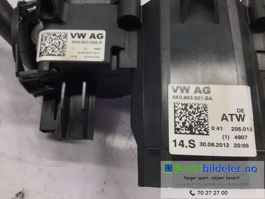 Bryter combi til VW Sharan 2010-->> (Type II) (VOLKSWAGEN|5K0 953 501 BA||5K0 953 502 R)