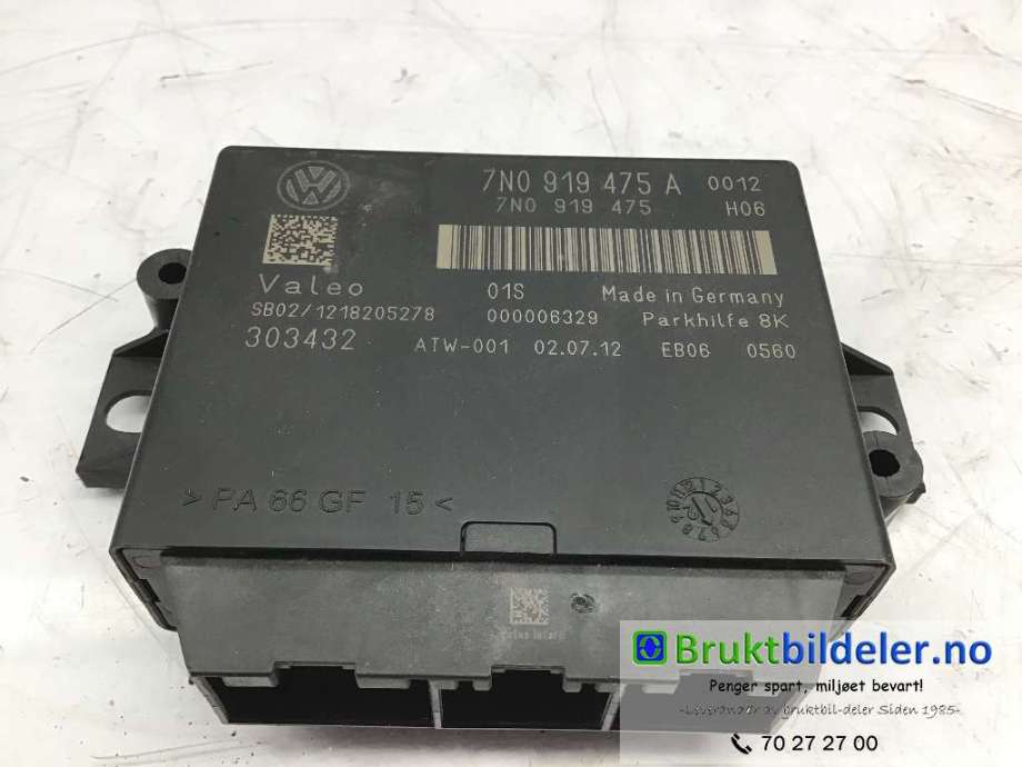 Styreenhet parkering til VW Sharan, 2010-->> (Type II) (VOLKSWAGEN|7N0 919 475 A)
