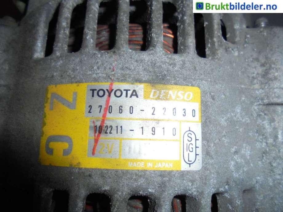 Dynamo til Toyota Corolla 2002-2007 (TOYOTA|27060-22030|102211-1910|)