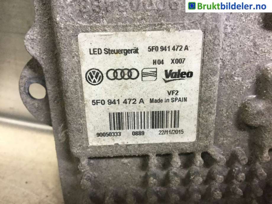 Styreenhet xenon/ballast til VW e-Golf 2014-2017 (Fase 1)  (VOLKSWAGEN|5F0 941 472 A|)