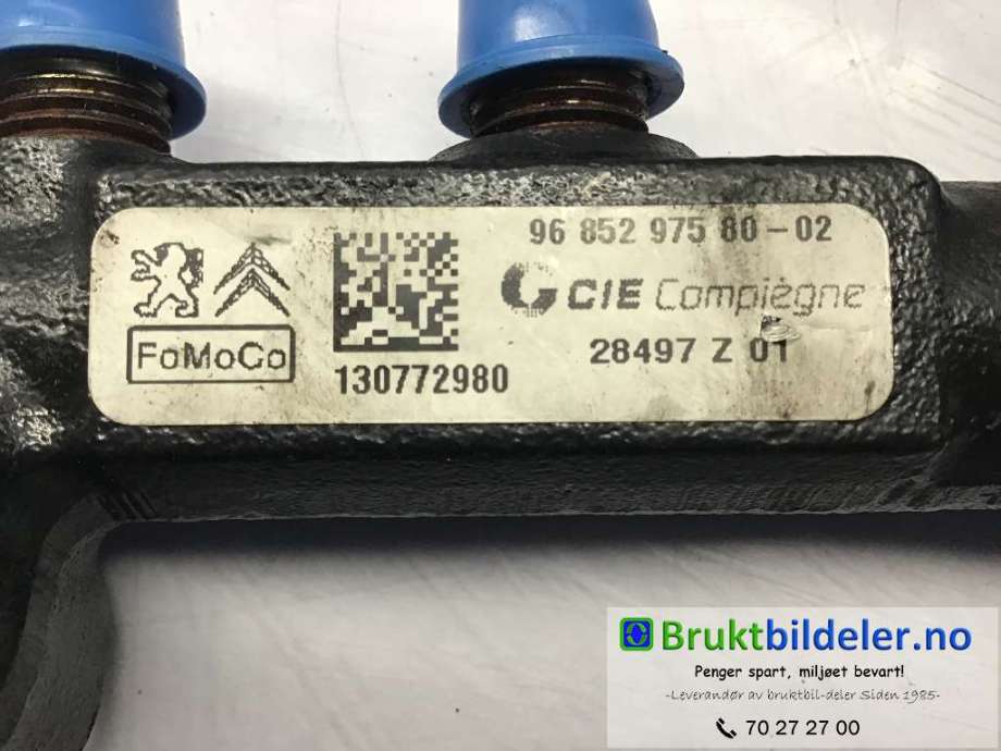Dyseskinne (fuelrail) til Volvo V40 2012-2019  (VOLVO|96 852 975 80|)