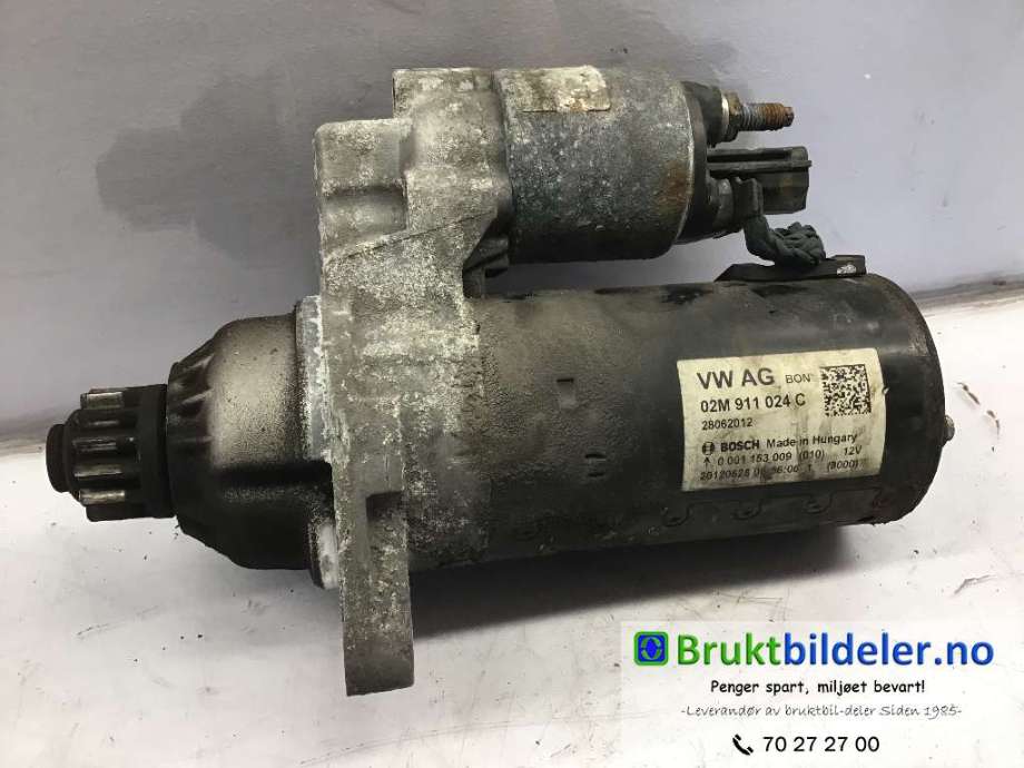 Starter diesel til VW Sharan 2010-->> (Type II) (VOLKSWAGEN|02M 911 024 C|0 001 153 009|)