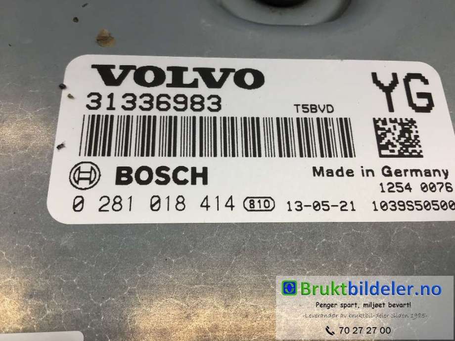 Styreenhet motor til Volvo XC70 2014-2016 (Type II, Fase 2) (VOLVO|31336983||0 281 018 414)