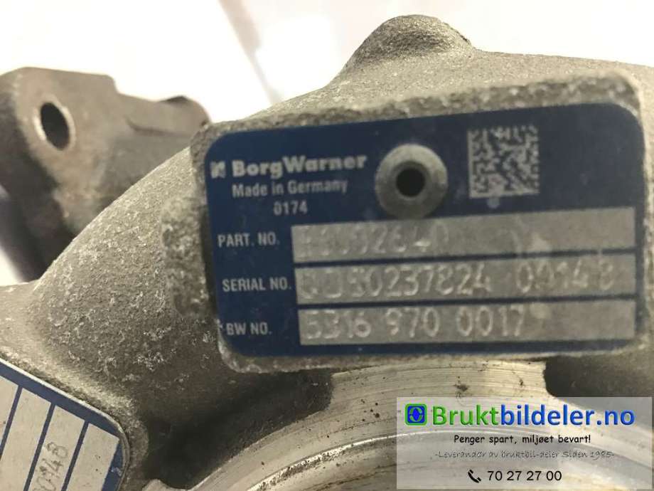 Turbo til Volvo XC60 2014-2017 (Type I, Fase 2) (VOLVO|36002640|53241015365|)