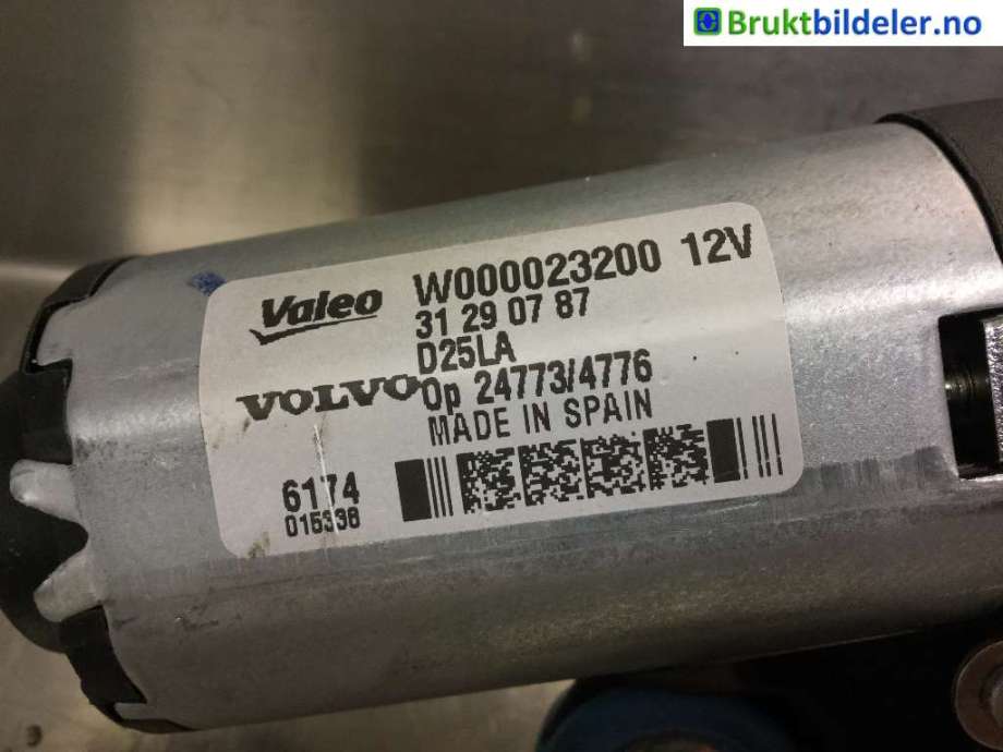 Viskermotor bakrute til Volvo XC60 2014-2017 (Type I, Fase 2)  (VOLVO|31290787|)