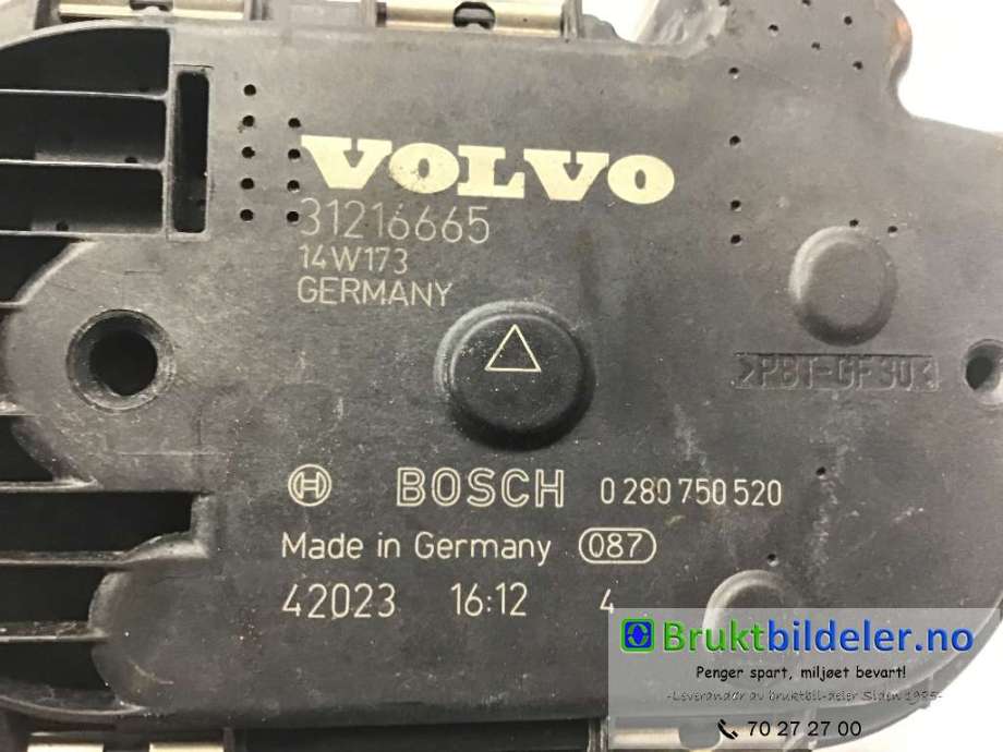 Spjeldhus til Volvo XC60 2014-2017 (Type I, Fase 2)  (VOLVO|31216665||0 280 750 520)