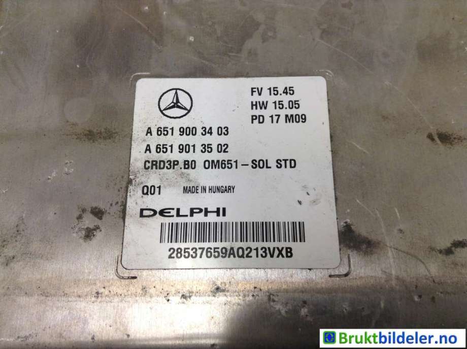 Styreenhet motor til Mercedes Sprinter 2013-2018 (Fase 2) (906) (906) (MERCEDES|A 651 900 34 03|28537659|)