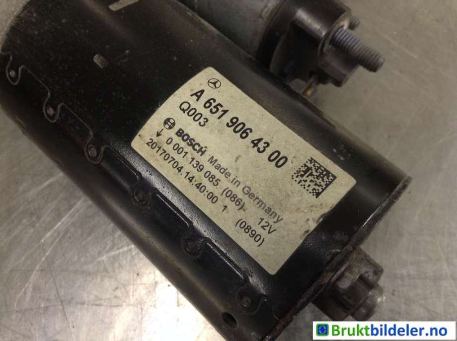 Starter diesel til Mercedes Sprinter 2013-2018 (Fase 2) (906) (906) (MERCEDES|A 651 906 43 00|0 001 139 085|)