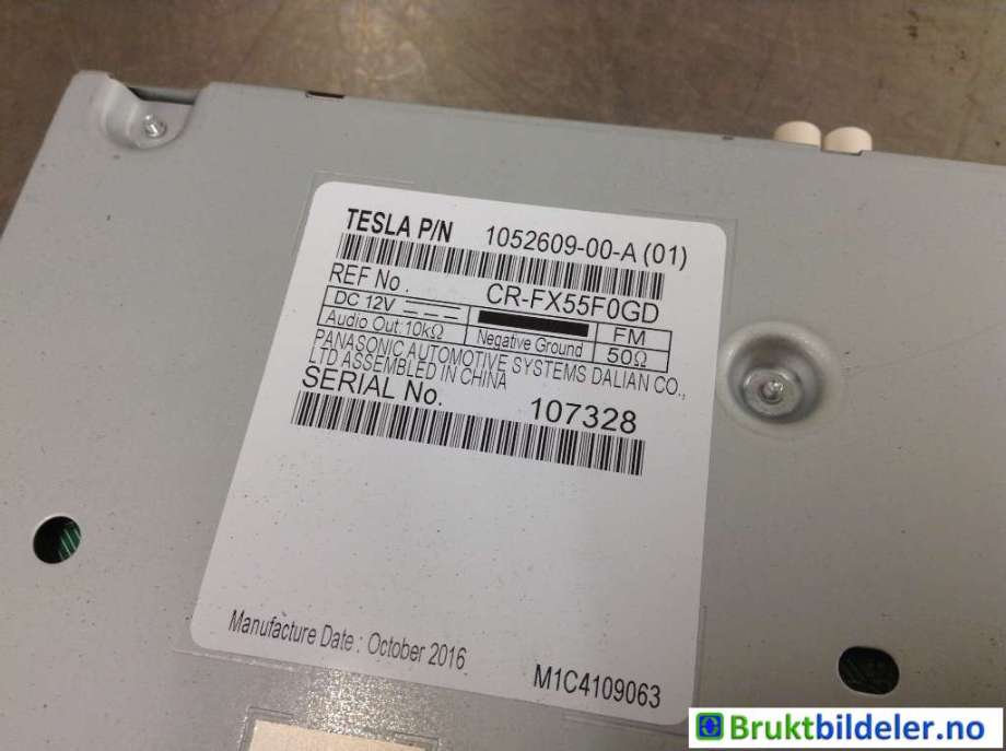 Bilstereo til Tesla Model X 2016-->> (TESLA|1052609-00-A|)
