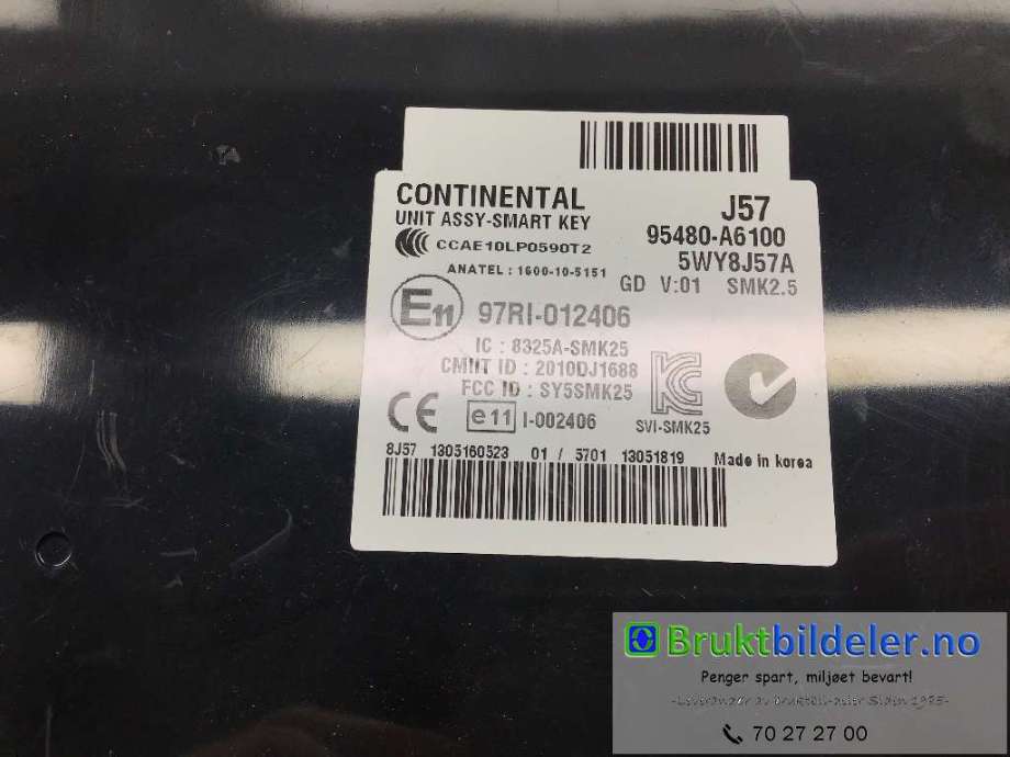 Styreenhet nøkkelfri/keyless til Hyundai i30 2012-2017 (Type II)  (HYUNDAI|95480-A6100|97RI-012406|)