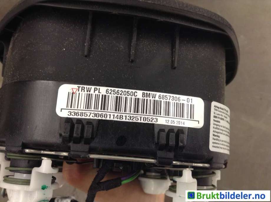 Airbag rattpute til BMW 3-Serie 2012-2018 (F30/F31/F34) (F30/F31/F34) (BMW|6857306-01|62562050C|)