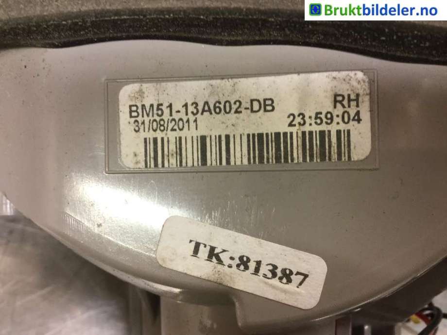 Baklykt høyre indre til Ford Focus 2011-2014 (Type III, Fase 1)  (FORD|BM51-13A602-DB|)