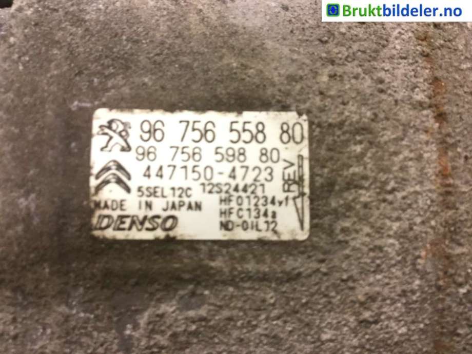 Aircondition kompressor til Citroën C4, Picasso 2013-2018 (Type II)  (CITROEN|96 756 558 80|)