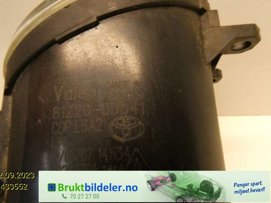 Tåkelykt venstre foran til Toyota Auris 2007-2010 (Type I, Fase 1)  (TOYOTA|81220-0D041|89210657)