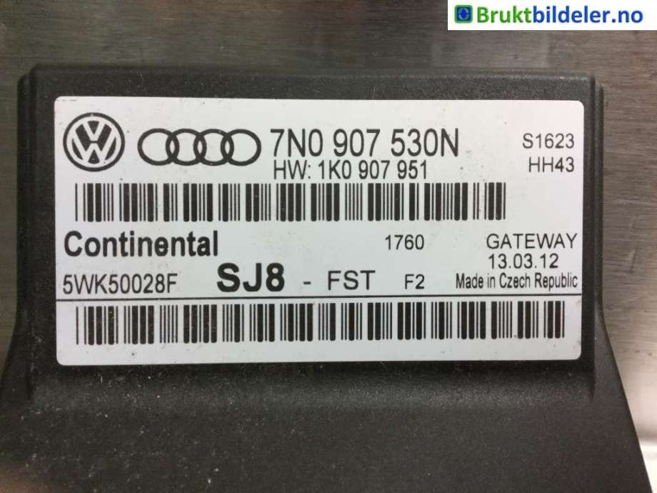 Styreenhet diverse til VW Caddy 2010-2015 (Type III, Fase 2)  (VOLKSWAGEN|7N0 907 530 N|)