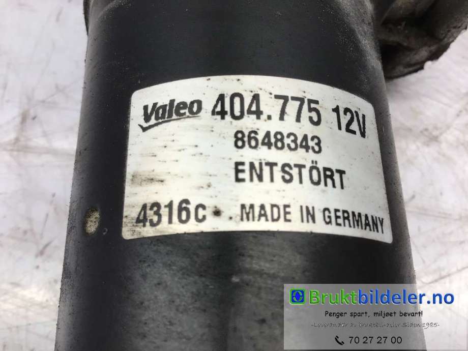 Viskermotor frontrute til Volvo V70 2005-2007 (Type II, Fase 2)  (VOLVO|8648343|404.775|)