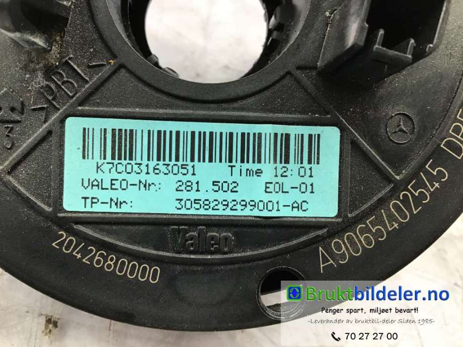 Airbag slepering til Mercedes Sprinter 2013-2018 (Fase 2) (906) (906) (MERCEDES|A 906 540 25 45|281 502|)