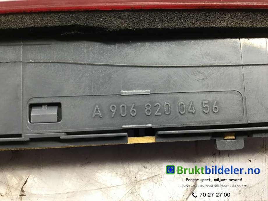 Baklykt bremselys bakrute til Mercedes Sprinter 2013-2018 (Fase 2) (906) (906) (MERCEDES|A 906 820 04 56|)