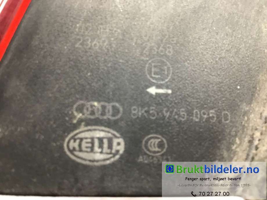 Baklykt venstre til Audi A4 2007-2014 (Type IV) (B8) (B8) (AUDI|8K5 945 095 D|)