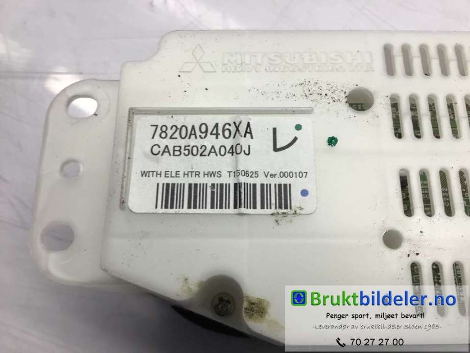 Varmeapparat betjening til Mitsubishi Outlander 2015-->> (Type III, Fase 2)  (MITSUBISHI|7820A465XA|CAB502A040J|)