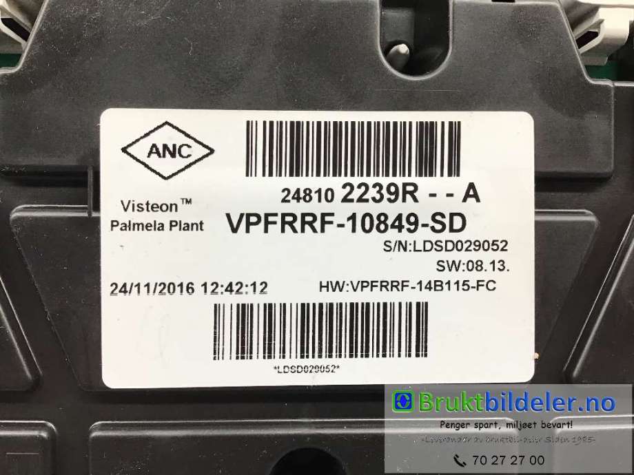 Instrumentpanel til Renault Trafic 2014-->>  (RENAULT|248102239R--A|VPFRRF-10849-SD|)
